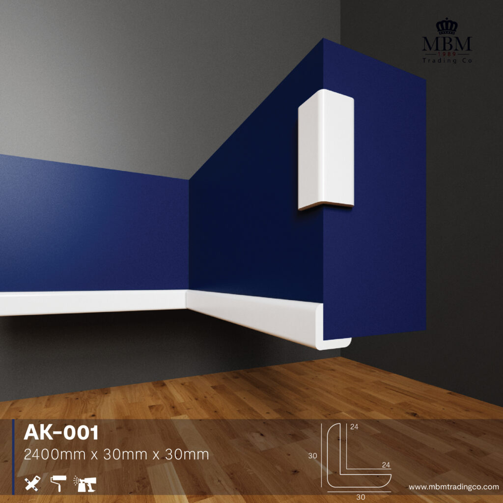 Moulure décorative  PANEL AK-001 BLANC